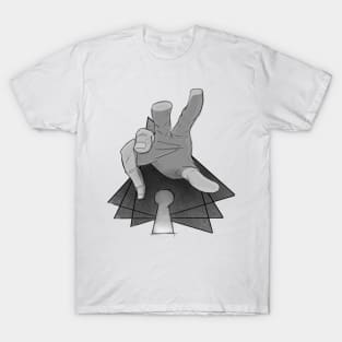 Sketch Style - Hand of Secret - B&W T-Shirt